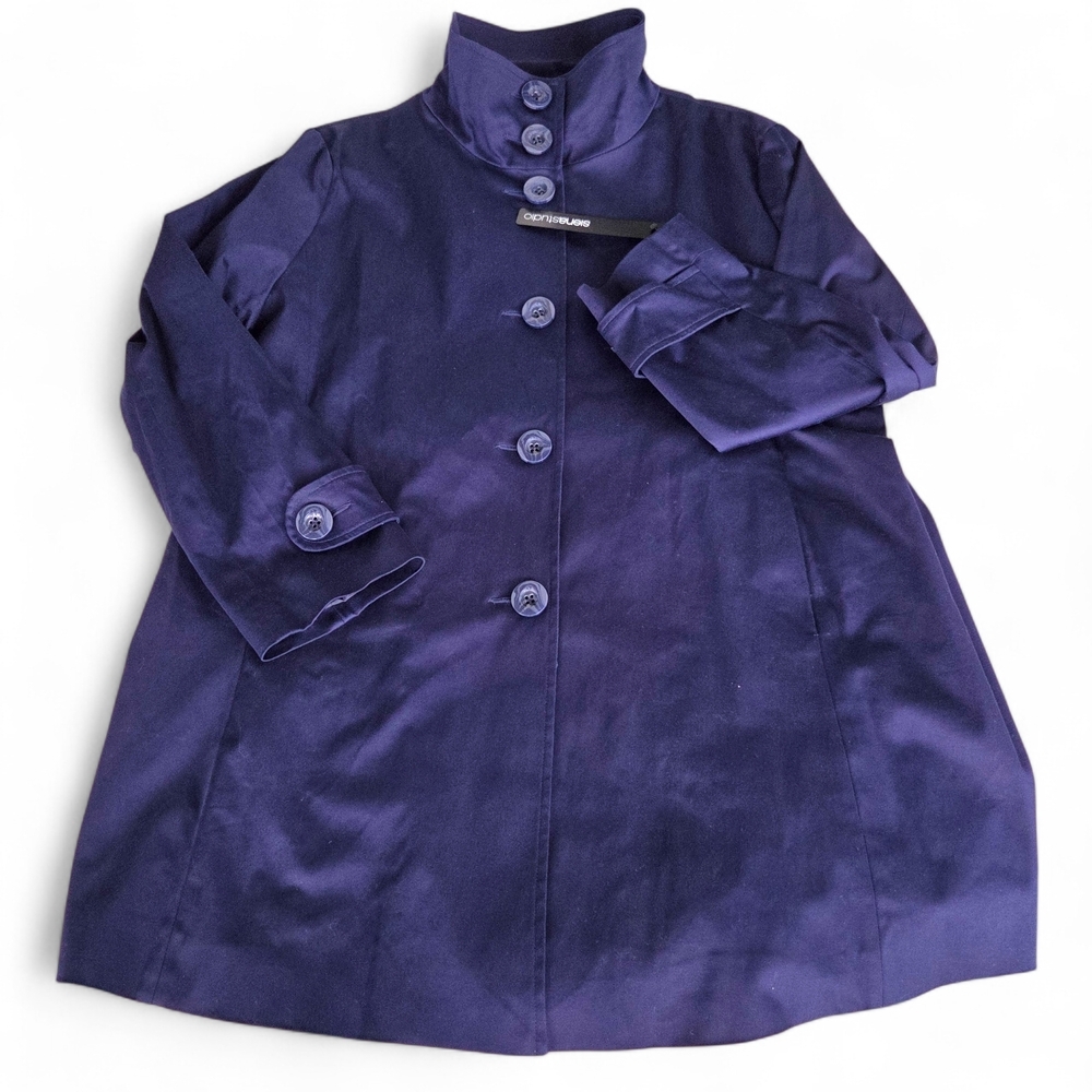 Siena Studio Midnight Blue Dressy Coat Size 1X NWT